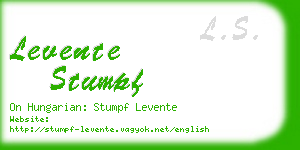 levente stumpf business card